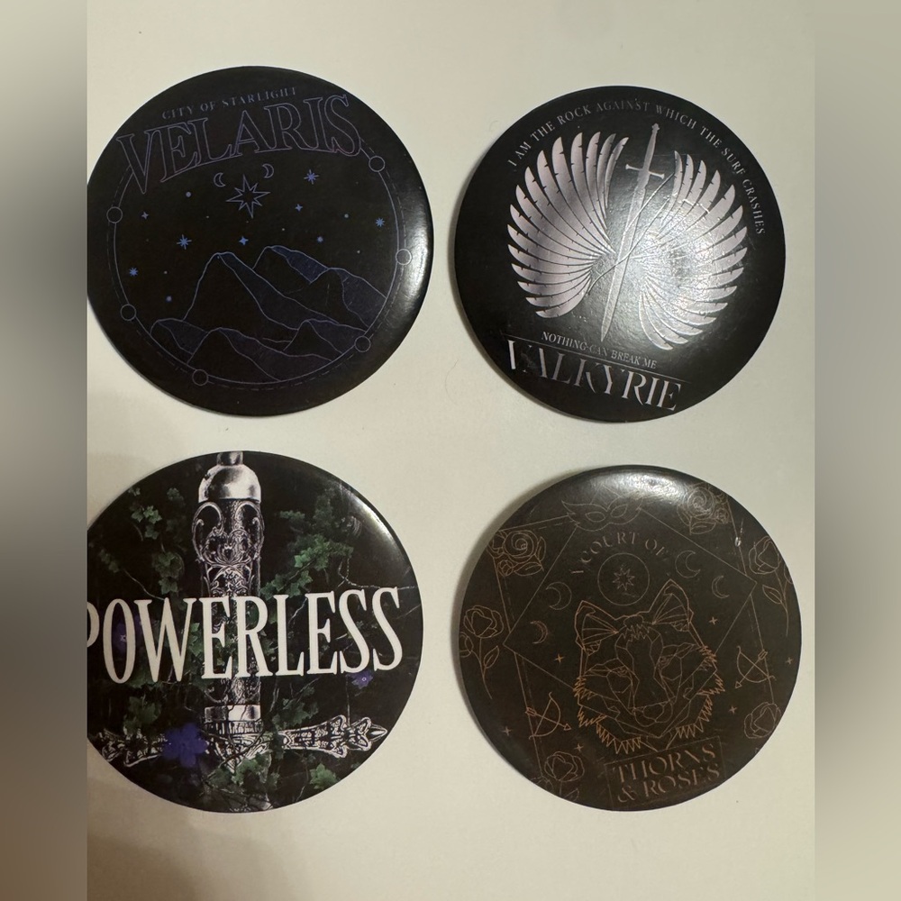✨ Bookish Fantasy Pin Bundle Velaris Valkyrie Thorns & Roses Powerless